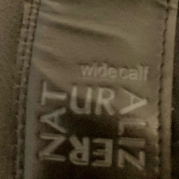 NATURALIZER DALE BLACK LEATHER RIDING BOOTS SIDE ZIPPER BLOCK HEEL WIDE CALF - Picture 9 of 9